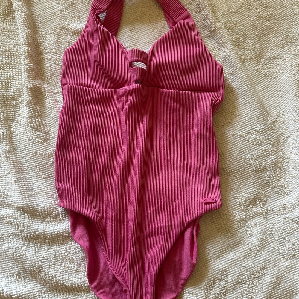 Pink Ribbed Swimsuit - Picture 1 of 3